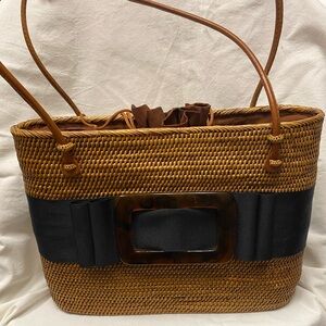 Lisa Lerch Bosom Buddies Bag. Woven with Tortoise Buckle